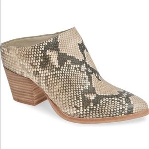 Dolce Vita Roya Snake Print Leather Mules